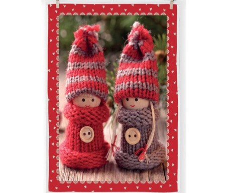 Casa Biancheria | Strofinaccio natalizio Jodel set 6 pezzi strofinacci natalizi di spugna