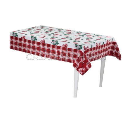 Casabiancheria.it | Tovaglia natalizia Shabby Christmas tovaglie di natale in cotone