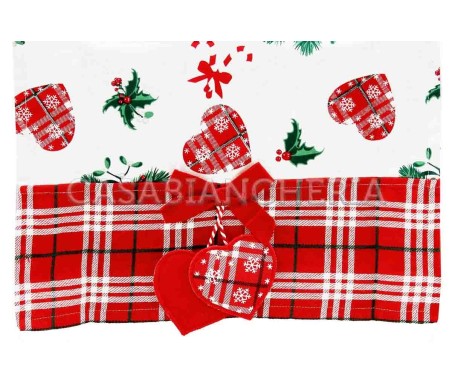 Casabiancheria.it | Tovaglia natalizia Shabby Christmas tovaglie di natale in cotone