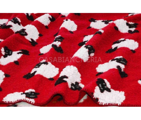 Casabiancheria.it | Plaid di lana cotta Pecorella plaid in lana cotta tirolesi