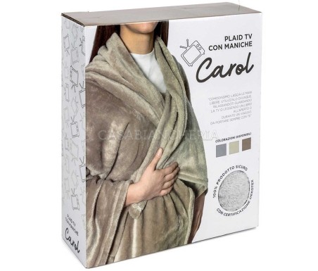 Casabiancheria.it | Plaid Tv con maniche Carol  plaid di pile da divano con maniche