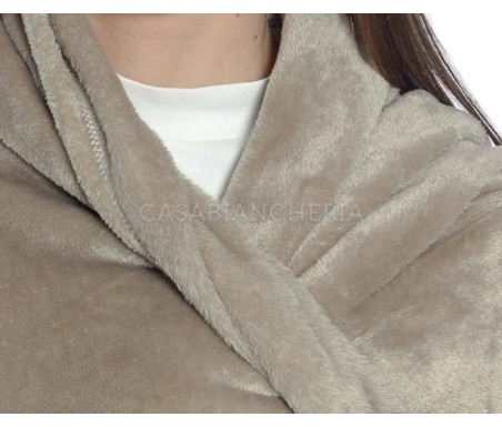 Casabiancheria.it | Plaid Tv con maniche Carol  plaid di pile da divano con maniche