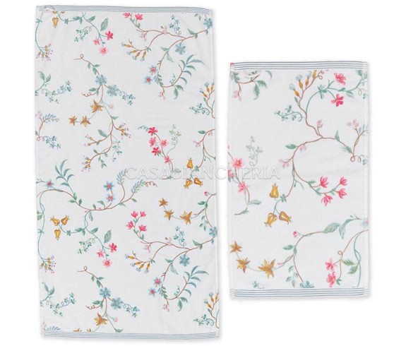 Pip Studio Casabiancheria | Coppia asciugamani di spugna Pip Studio Les Fleurs asciugamano viso ospite pip studio amazon