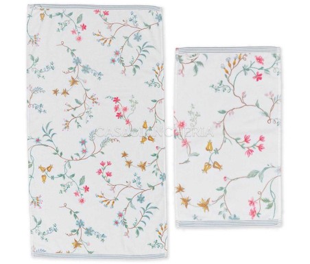 Pip Studio Casabiancheria | Coppia asciugamani di spugna Pip Studio Les Fleurs asciugamano viso ospite pip studio amazon