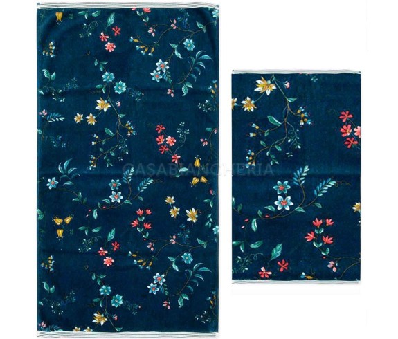 Pip Studio Casabiancheria | Coppia asciugamani di spugna Pip Studio Les Fleurs asciugamano viso ospite pip studio amazon