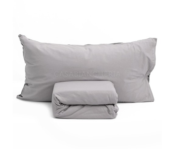 Casabiancheria.it | Completo copripiumino matrimoniale Logan in jersey di cotone copripiumini in jersey di cotone