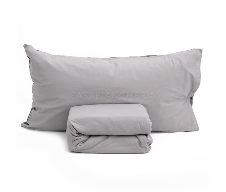 Casabiancheria.it | Completo copripiumino matrimoniale Logan in jersey di cotone copripiumini in jersey di cotone