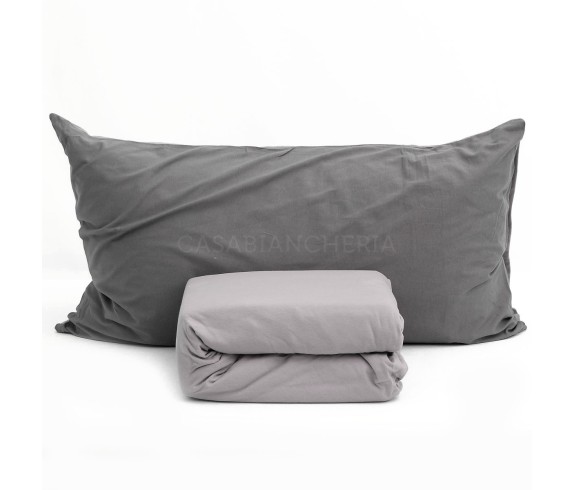 Casabiancheria.it | Completo copripiumino matrimoniale Logan in jersey di cotone copripiumini in jersey di cotone