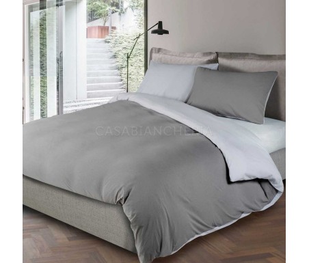 Casabiancheria.it | Completo copripiumino matrimoniale Logan in jersey di cotone copripiumini in jersey di cotone