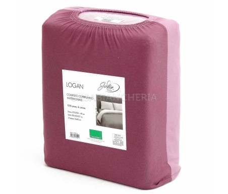 Casabiancheria.it | Completo copripiumino matrimoniale Logan in jersey di cotone copripiumini in jersey di cotone