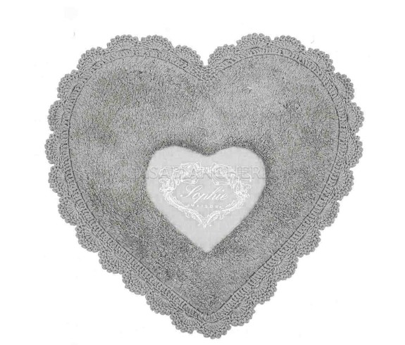 Casa Biancheria | Tappeto bagno di cotone Sophie Cuore