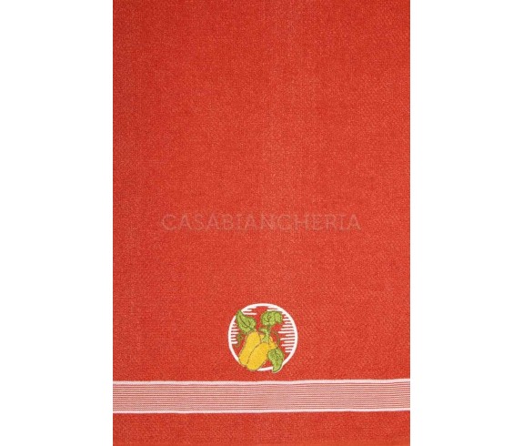 Casabiancheria.it | Strofinaccio di spugna Clarissa set 6 pezzi strofinacci di spugna ricamati