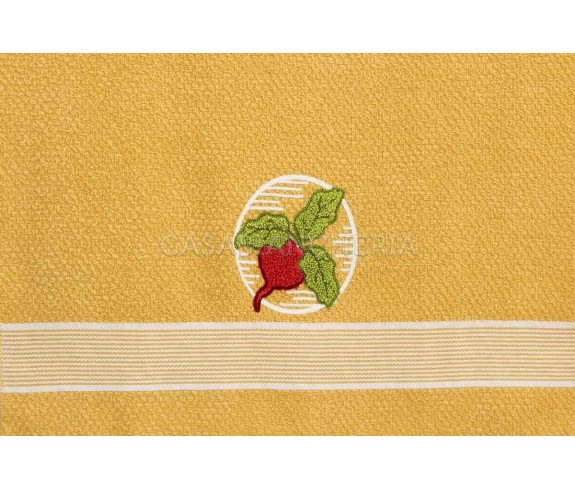 Casabiancheria.it | Strofinaccio di spugna Clarissa set 6 pezzi strofinacci di spugna ricamati