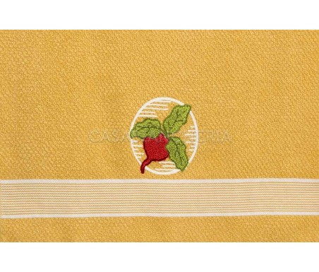 Casabiancheria.it | Strofinaccio di spugna Clarissa set 6 pezzi strofinacci di spugna ricamati