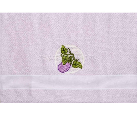 Casabiancheria.it | Strofinaccio di spugna Clarissa set 6 pezzi strofinacci di spugna ricamati