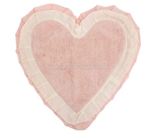 Casabiancheria.it | Tappeto bagno di cotone Frill Cuore tappeti shabby chic 2