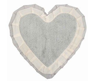 Casabiancheria.it | Tappeto bagno di cotone Frill Cuore tappeti shabby chic
