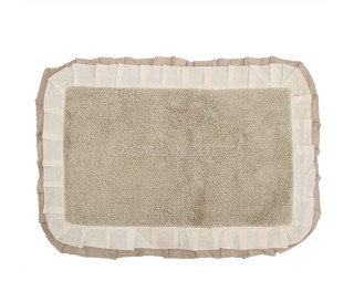 Casabiancheria.it | Tappeto bagno di cotone Frill tappeto bagno con gala