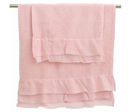 Casabiancheria.it | Coppia asciugamani di spugna Mia set asciugamano viso e ospite 