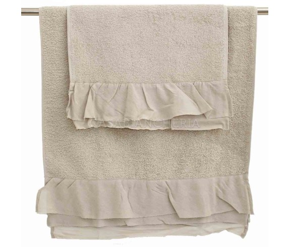 Casabiancheria.it | Coppia asciugamani di spugna Mia set asciugamano viso e ospite 