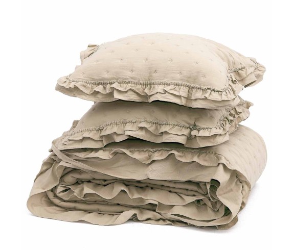 Casabiancheria.it | Copriletto trapuntato matrimoniale GF Ferrari Nadia + 2 cuscini trapuntino estivo gf ferrari casabiancheria