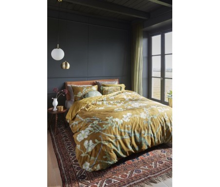 Casabiancheria.it | Parure copripiumino matrimoniale Bedding House Van Gogh Blossoming Ochre copripiumini in raso di cotone