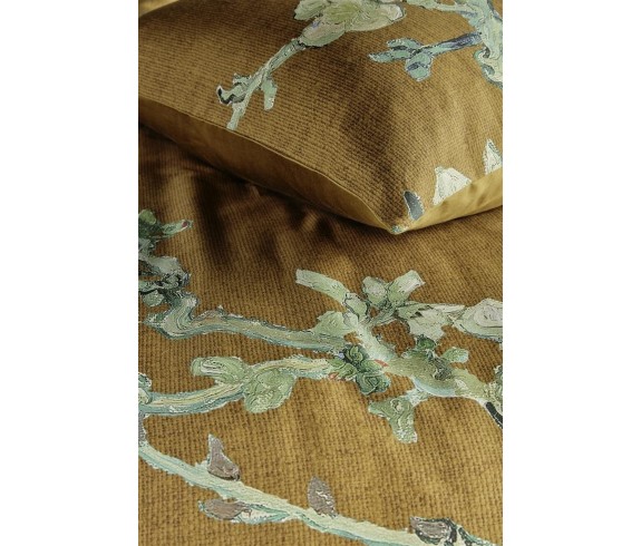 Casabiancheria.it | Parure copripiumino matrimoniale Bedding House Van Gogh Blossoming Ochre copripiumini in raso di cotone