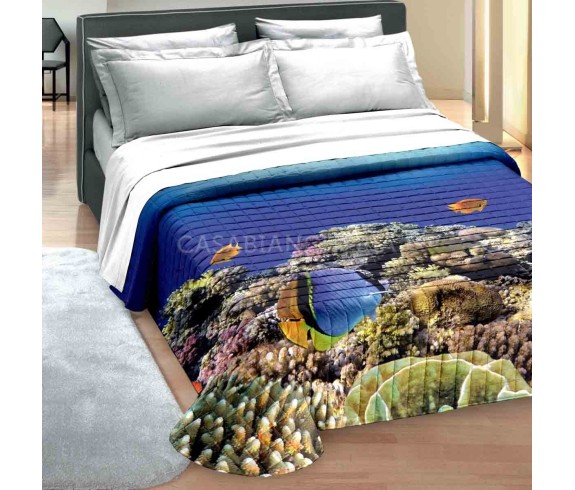 Casabiancheria.it | Copriletto trapuntato Mar Rosso trapuntino estivo singolo matrimoniale amazon