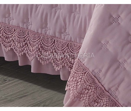 Casabiancheria.it | Copriletto trapuntato matrimoniale con pizzo e volant Alyson trapuntino estivo amazon