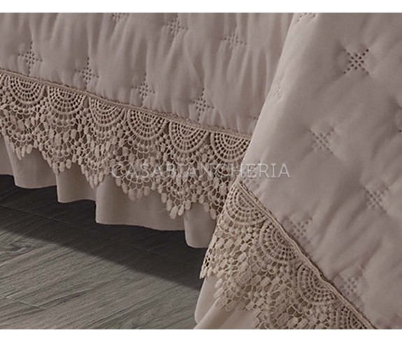 Casabiancheria.it | Copriletto trapuntato matrimoniale con pizzo e volant Alyson trapuntino estivo amazon