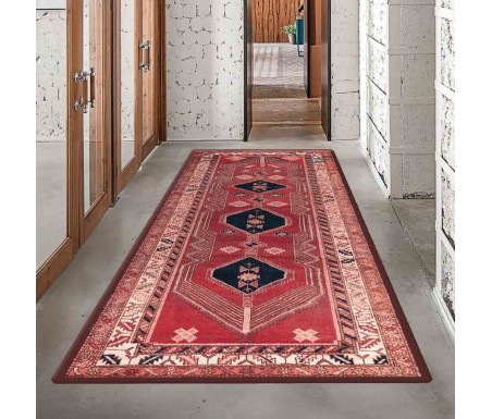 Casabiancheria.it | Tappeto passatoia antiscivolo By Suardi Emozioni D’Oriente Bakhtiari Salmone tappeti orientali antiscivolo p