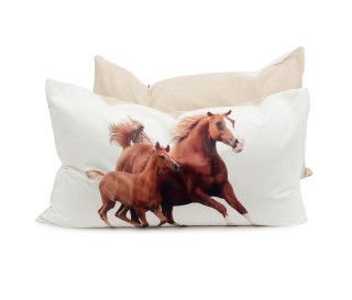 Casa Biancheria | Federa per guanciale a stampa digitale Horses federe cuscini letto amazon 2