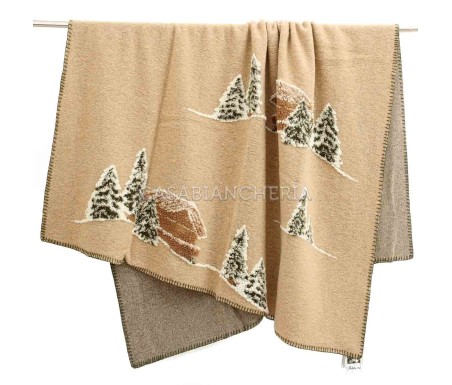Casabiancheria.it | Plaid di lana cotta Baita plaid in lana ricamati