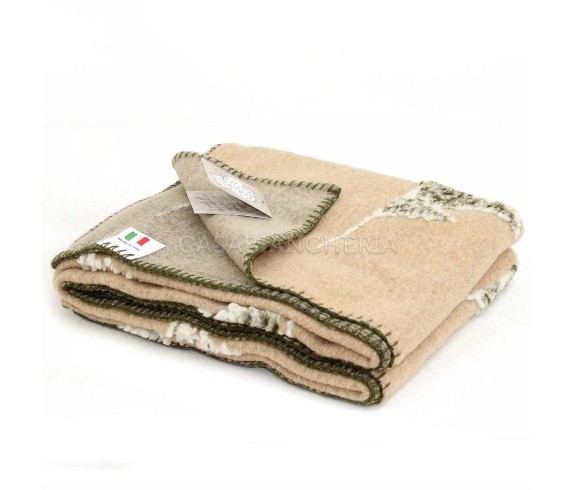 Casabiancheria.it | Plaid di lana cotta Baita plaid in lana ricamati