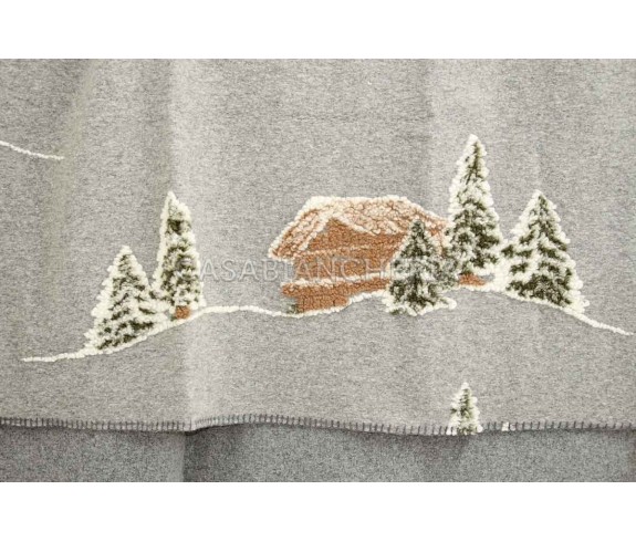 Casabiancheria.it | Plaid di lana cotta Baita plaid in lana ricamati