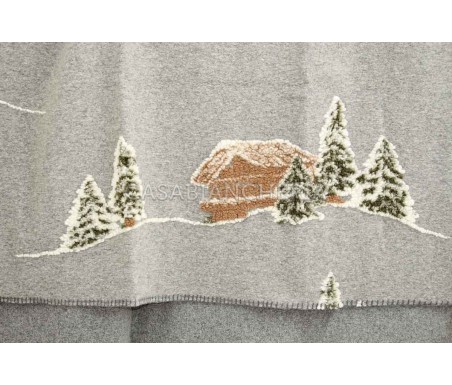 Casabiancheria.it | Plaid di lana cotta Baita plaid in lana ricamati