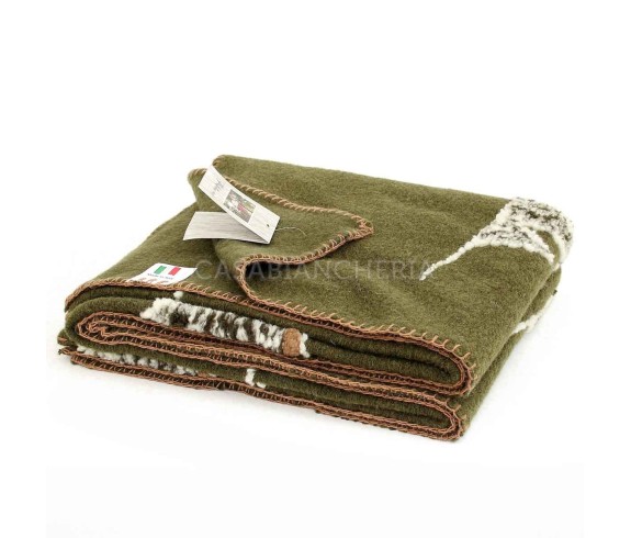 Casabiancheria.it | Plaid di lana cotta Baita plaid in lana ricamati