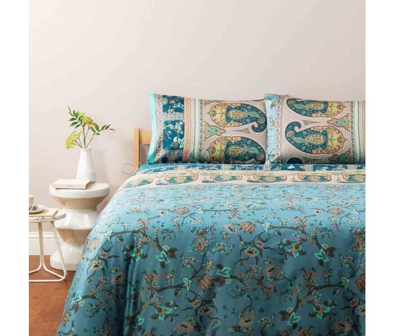 Bassetti Casabiancheria.it | Completo copripiumino matrimoniale Granfoulard Bassetti Genova in raso di cotone copripiumino granf