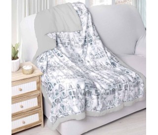 Casabiancheria.it | Plaid e coperta di pile agnellato Winter Houses coperte in pile amazon