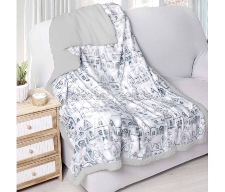 Casabiancheria.it | Plaid e coperta di pile agnellato Winter Houses coperte in pile amazon