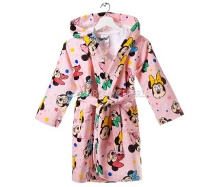 Casabiancheria.it | Accappatoio bimbo in spugna di cotone Disney Caleffi Minnie Fiocco accappatoio di cotone per bambini