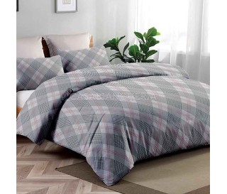 Casabiancheria.it | Parure copripiumino matrimoniale Principe di Galles copripiumini di cotone