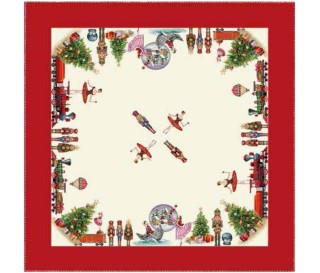 Casabiancheria.it | Centrotavola e runner natalizio di gobelin Schiaccianoci copritavola di natale