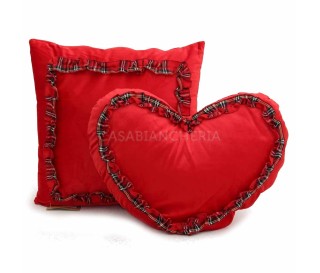 Casabiancheria.it | Coppia cuscini arredo decorativo natalizio Royal Velvet cuscini di natale in velluto