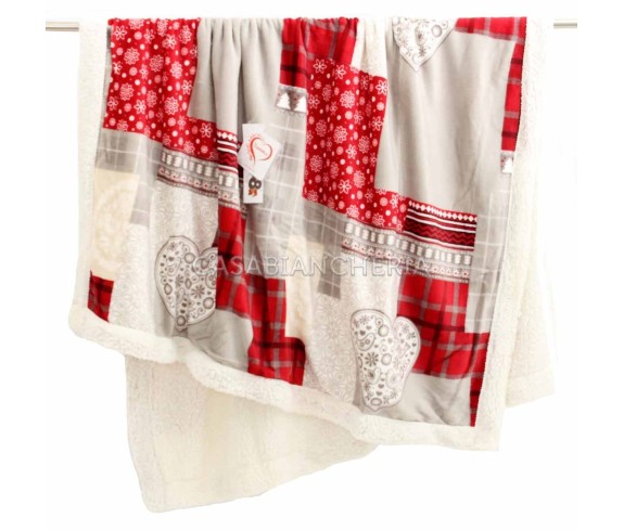 Casabiancheria.it | Plaid di pile agnellato Daunex Morbidotto Patchwork 130x160 plaid in pile agnellato amazon