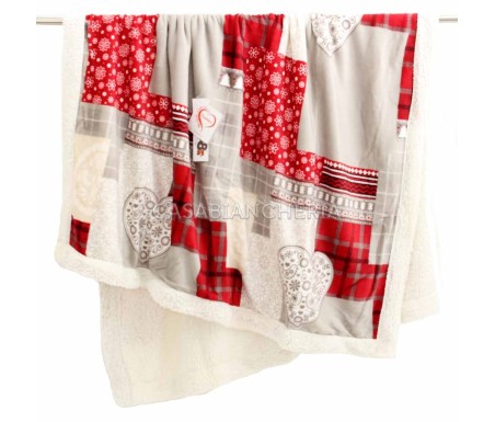 Casabiancheria.it | Plaid di pile agnellato Daunex Morbidotto Patchwork 130x160 plaid in pile agnellato amazon