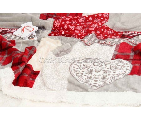 Casabiancheria.it | Plaid di pile agnellato Daunex Morbidotto Patchwork 130x160 plaid in pile agnellato amazon
