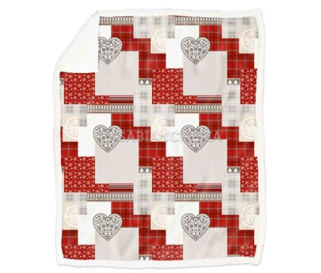 Casabiancheria.it | Plaid di pile agnellato Daunex Morbidotto Patchwork 130x160 plaid in pile agnellato amazon