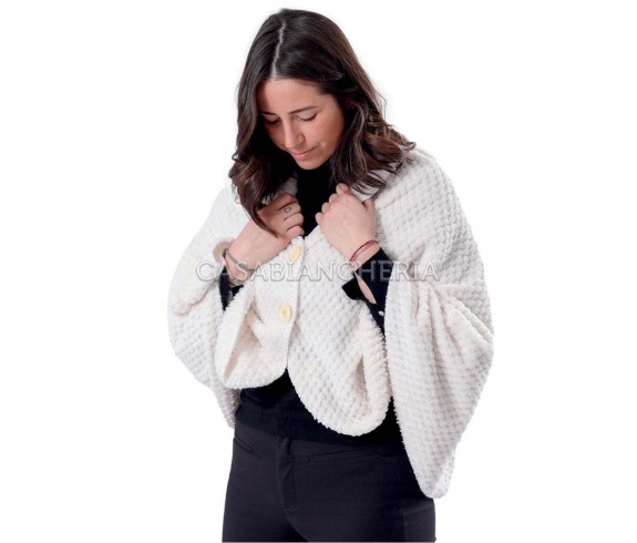 Casabiancheria.it | Mantella scialle di pile flannel Waffle mantella in pile amazon