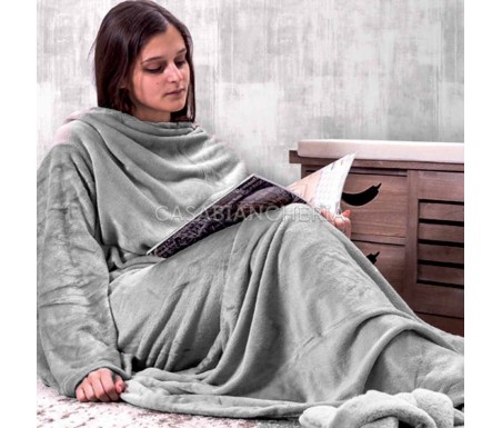 Casabiancheria.it | Plaid Tv con maniche Carol  plaid di pile da divano con maniche